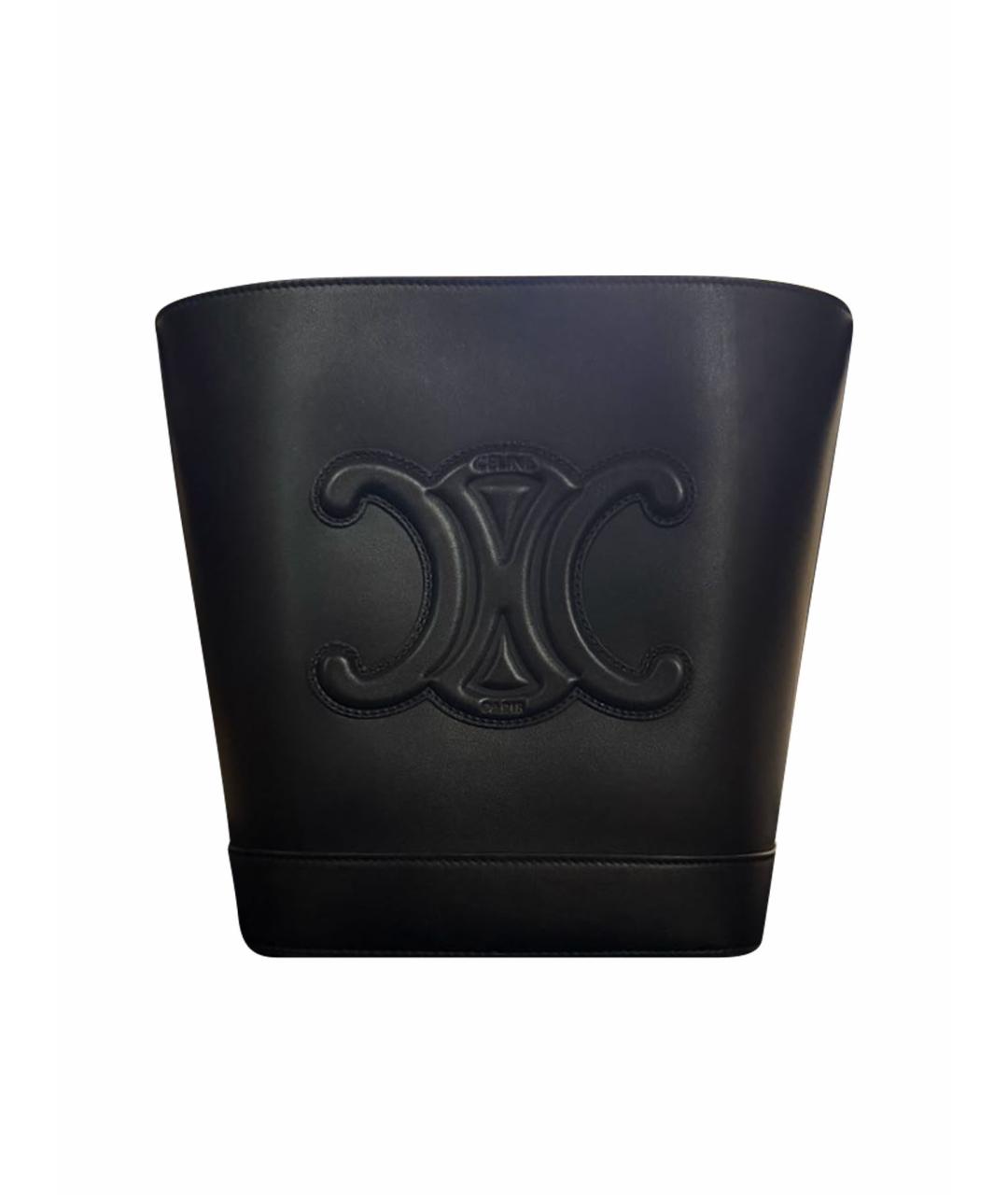 CELINE Черная кожаная сумка через плечо, фото 1