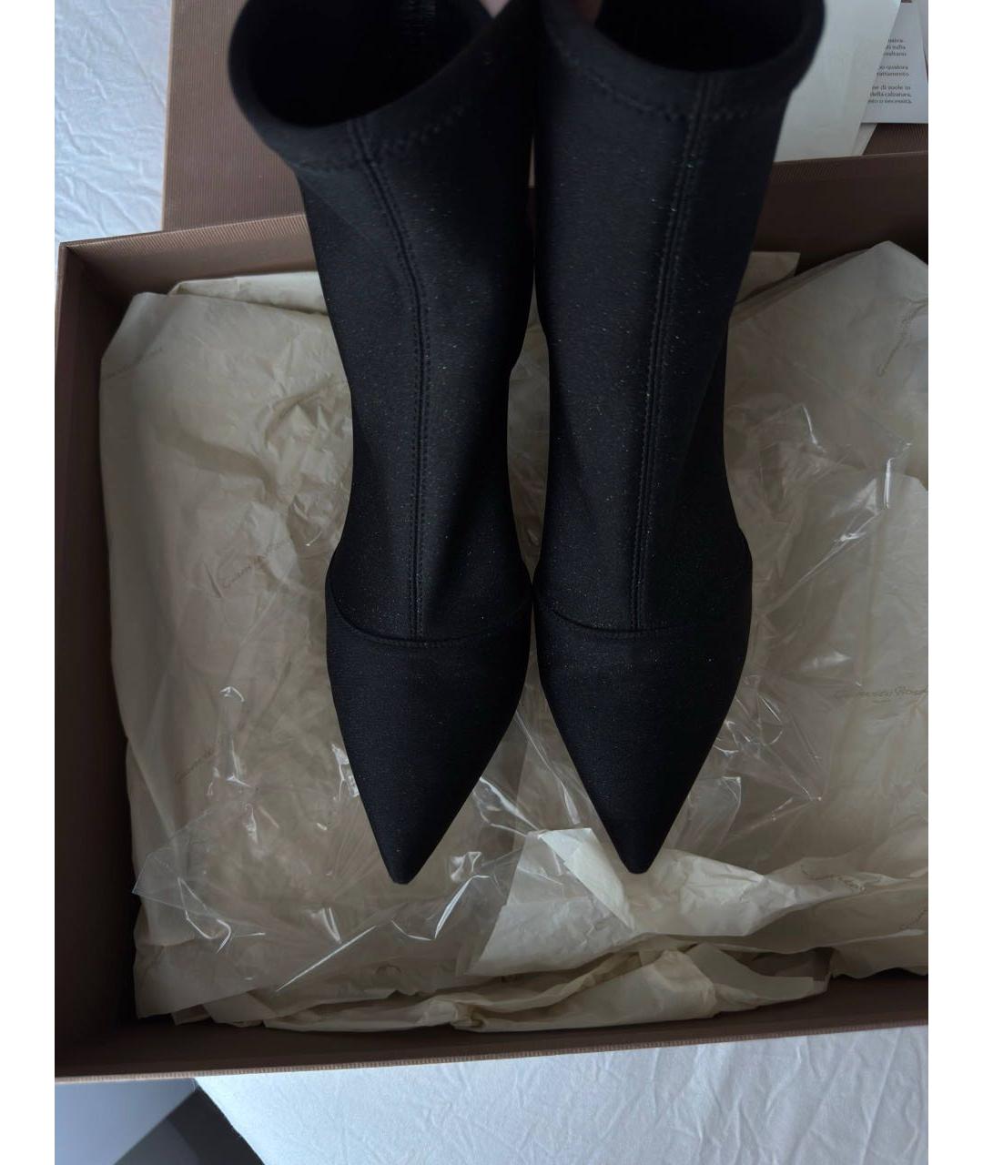 GIANVITO ROSSI Черные текстильные ботильоны, фото 3