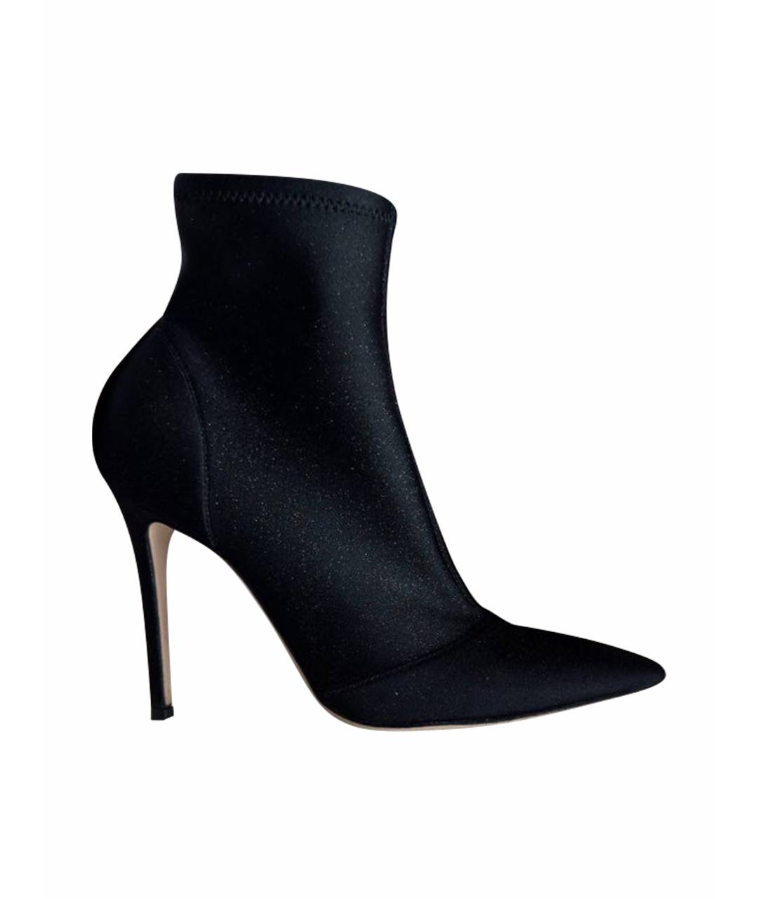GIANVITO ROSSI Черные текстильные ботильоны, фото 1