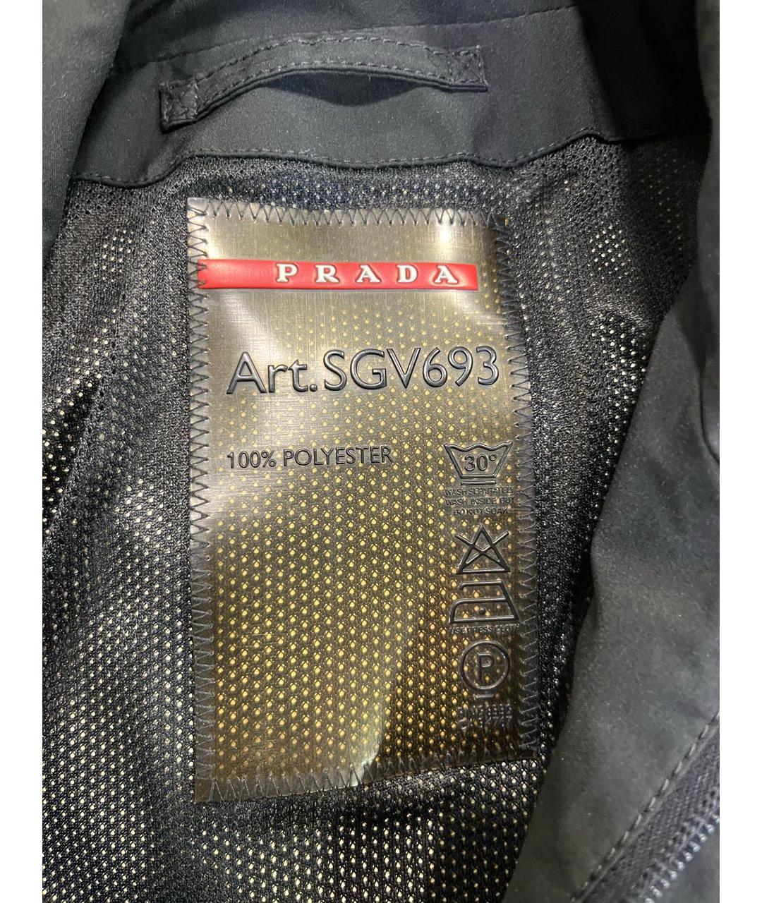 PRADA Черная полиэстеровая куртка, фото 3