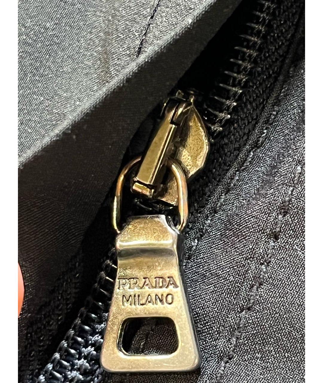 PRADA Черная полиэстеровая куртка, фото 4