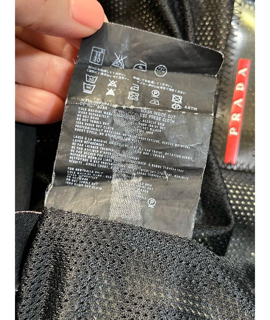 PRADA Черная полиэстеровая куртка, фото 8