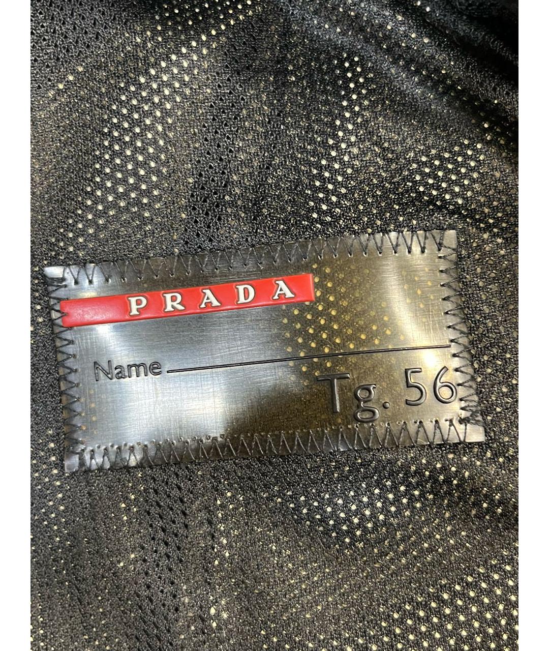 PRADA Черная полиэстеровая куртка, фото 5