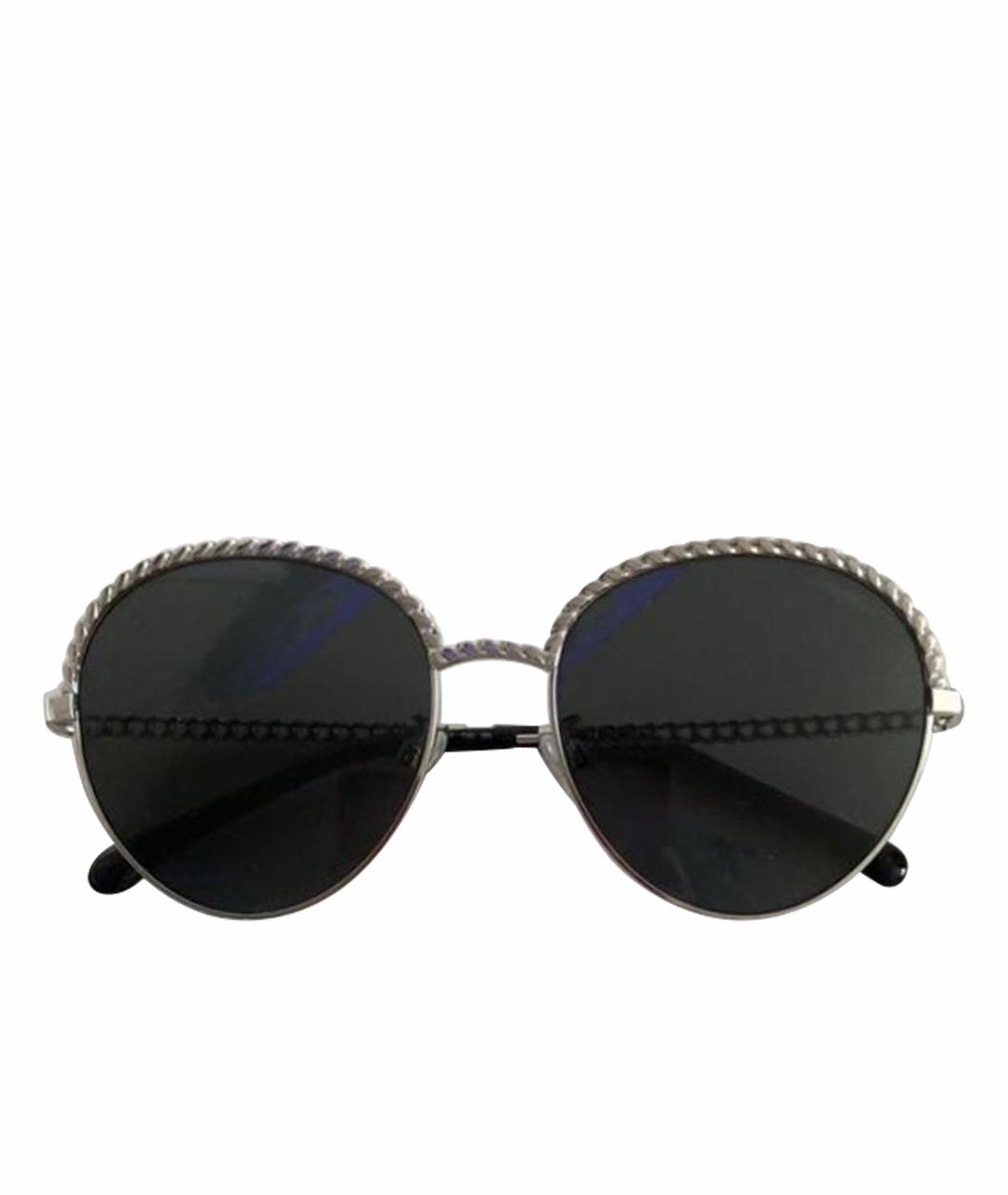 CHANEL Черные металлические солнцезащитные очки, фото 1