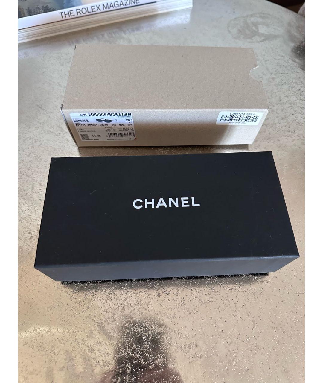 CHANEL Черные металлические солнцезащитные очки, фото 4