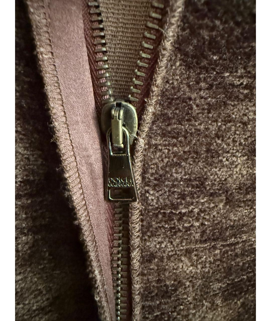 DOLCE&GABBANA Коричневое полиамидовое коктейльное платье, фото 3