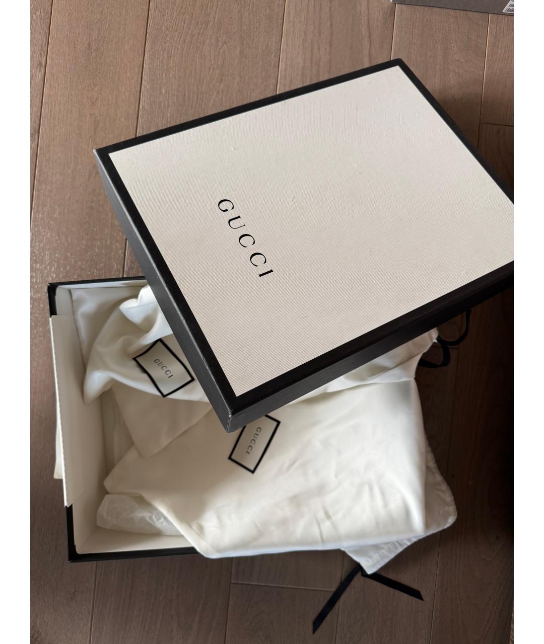 GUCCI Бежевые текстильные высокие кроссовки / кеды, фото 6