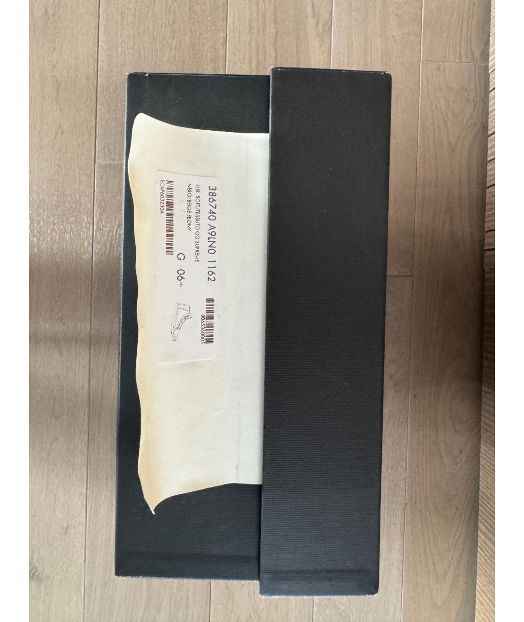 GUCCI Бежевые текстильные высокие кроссовки / кеды, фото 7