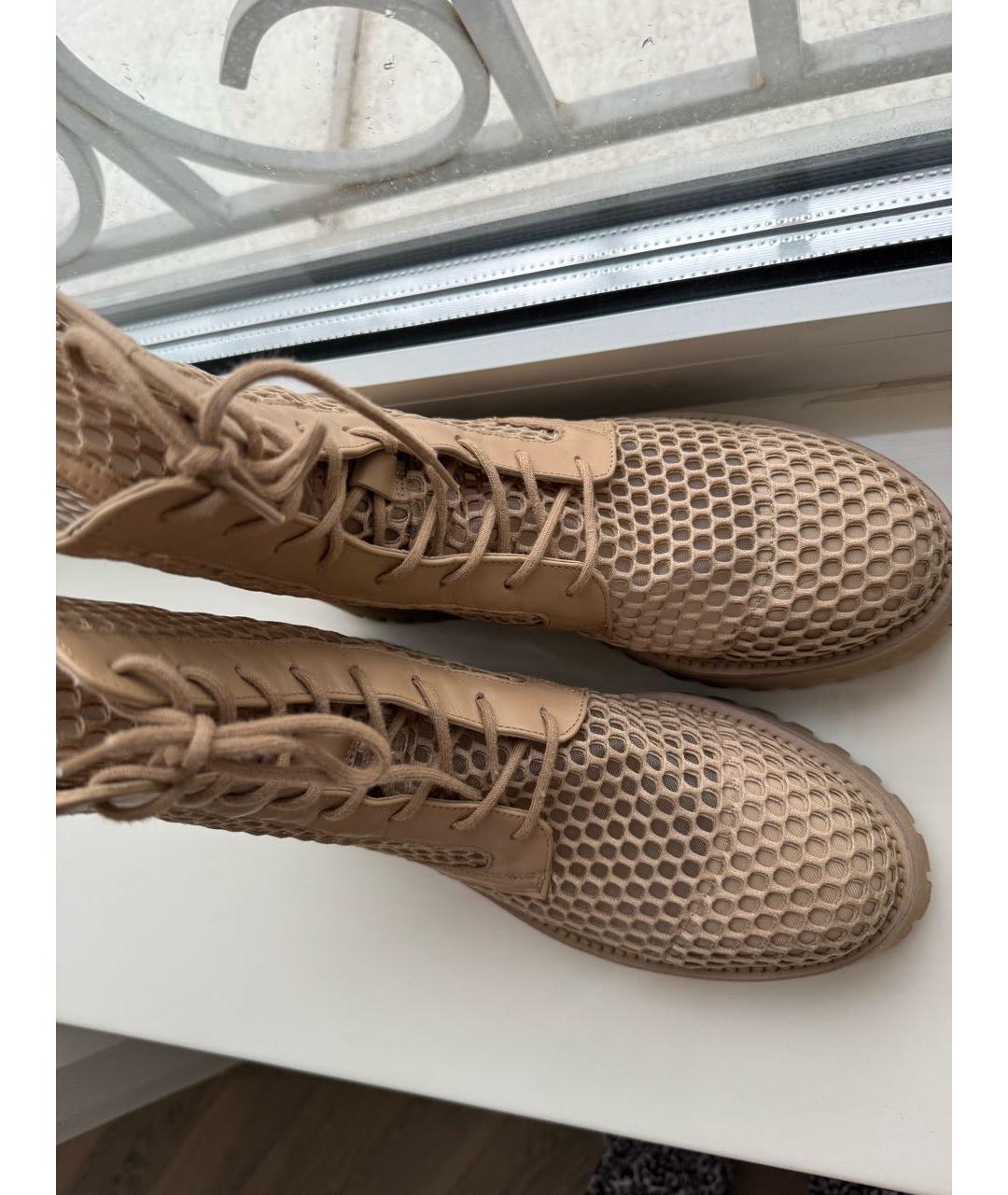 CASADEI Бежевые текстильные ботинки, фото 3