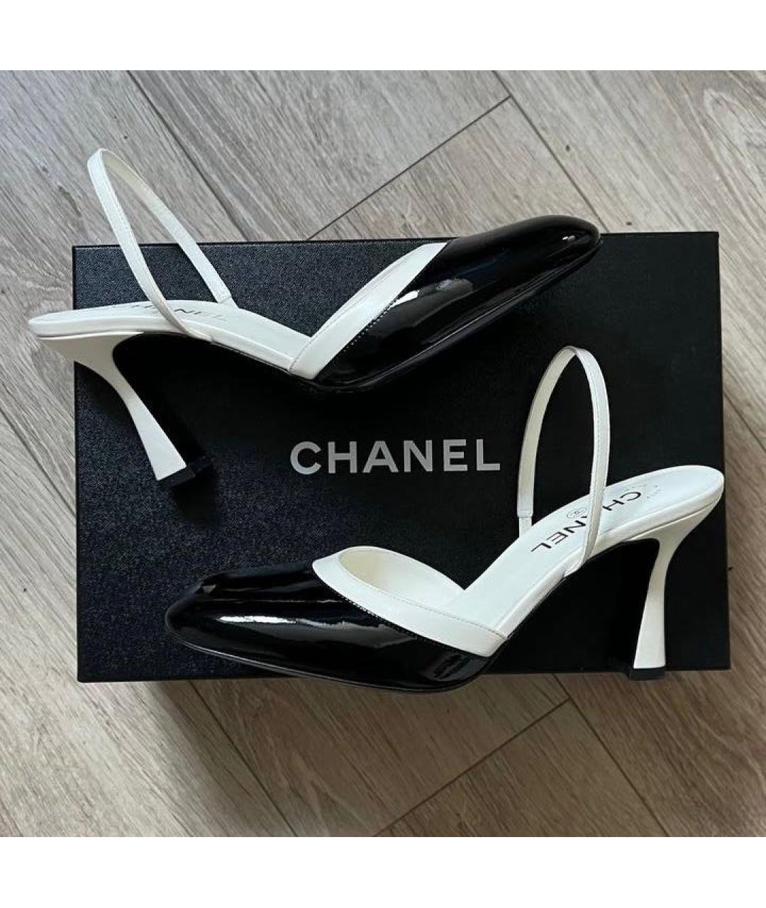 CHANEL Черные туфли из лакированной кожи, фото 2