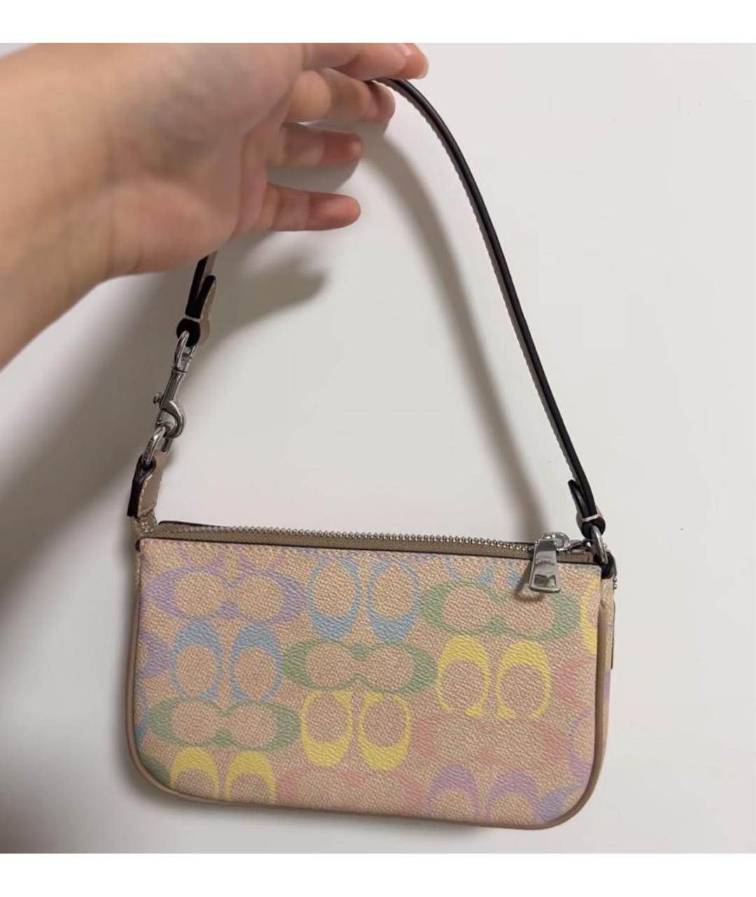 COACH Бежевая сумка с короткими ручками, фото 8