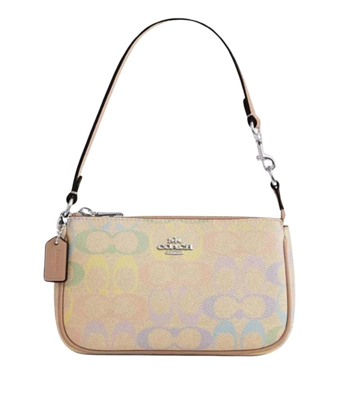COACH Бежевая сумка с короткими ручками, фото 1