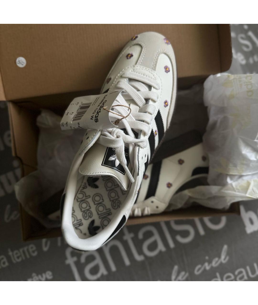 ADIDAS Белые кожаные кеды, фото 6