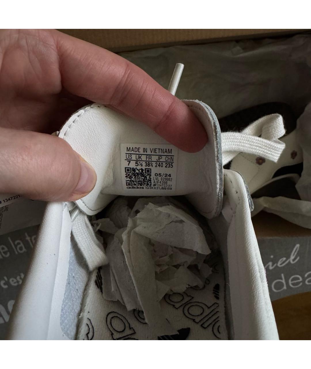 ADIDAS Белые кожаные кеды, фото 7