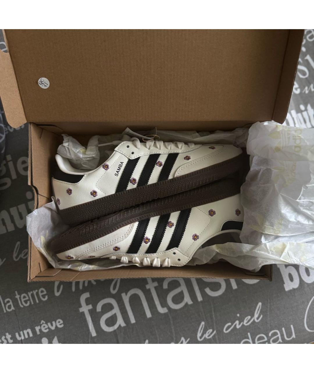 ADIDAS Белые кожаные кеды, фото 5