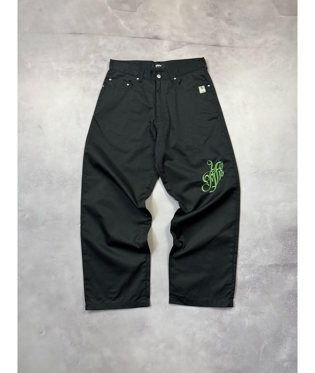 MAISON MIHARA YASUHIRO Черные хлопковые повседневные брюки, фото 9