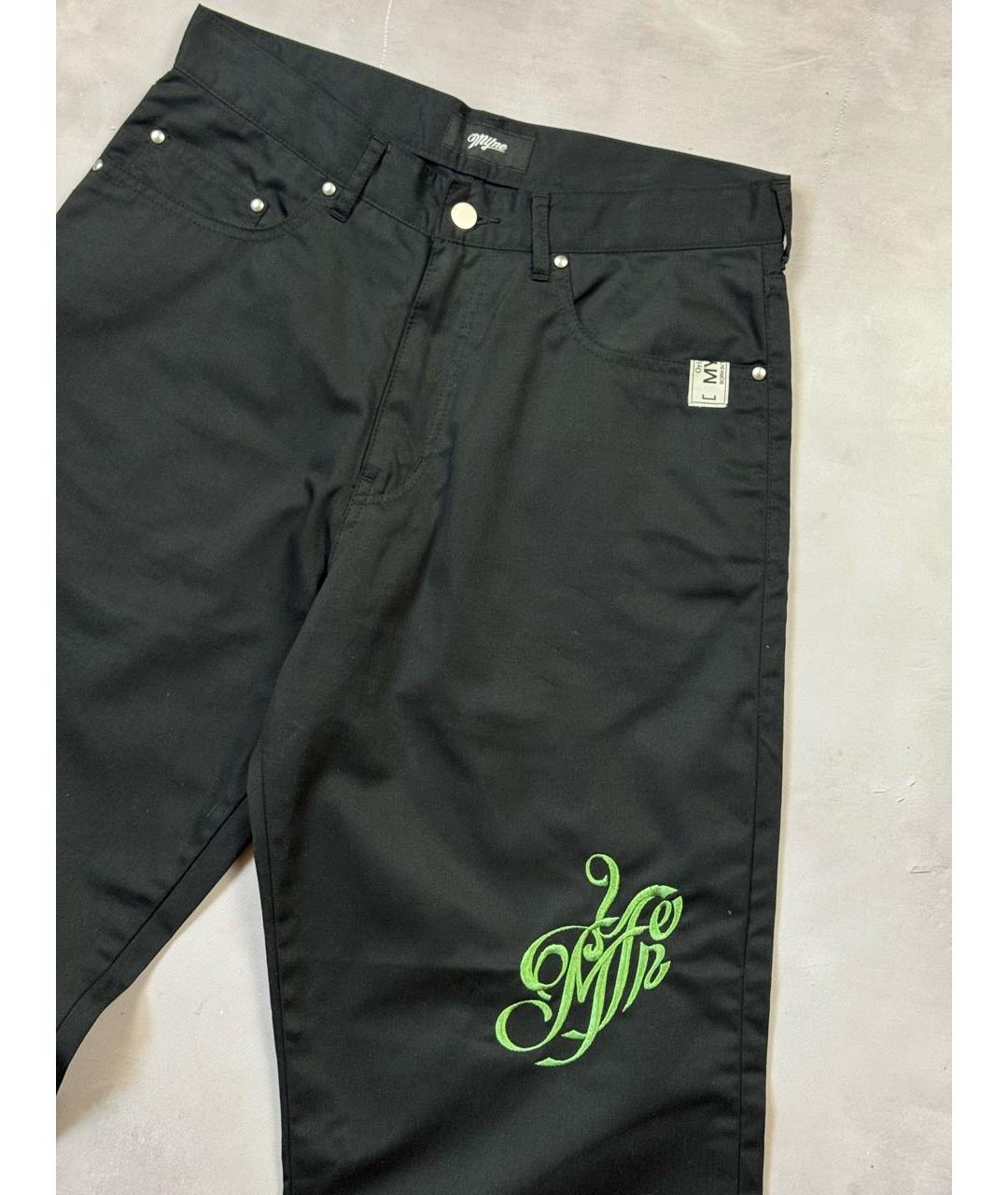 MAISON MIHARA YASUHIRO Черные хлопковые повседневные брюки, фото 2