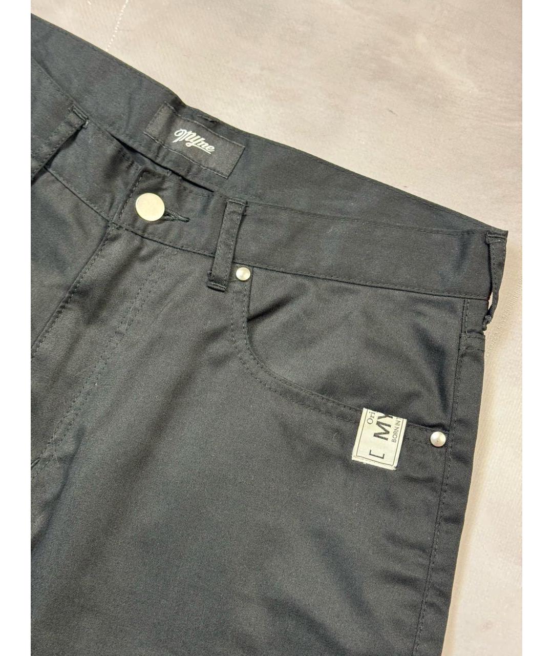 MAISON MIHARA YASUHIRO Черные хлопковые повседневные брюки, фото 5