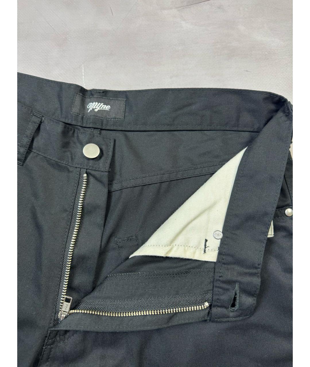 MAISON MIHARA YASUHIRO Черные хлопковые повседневные брюки, фото 7