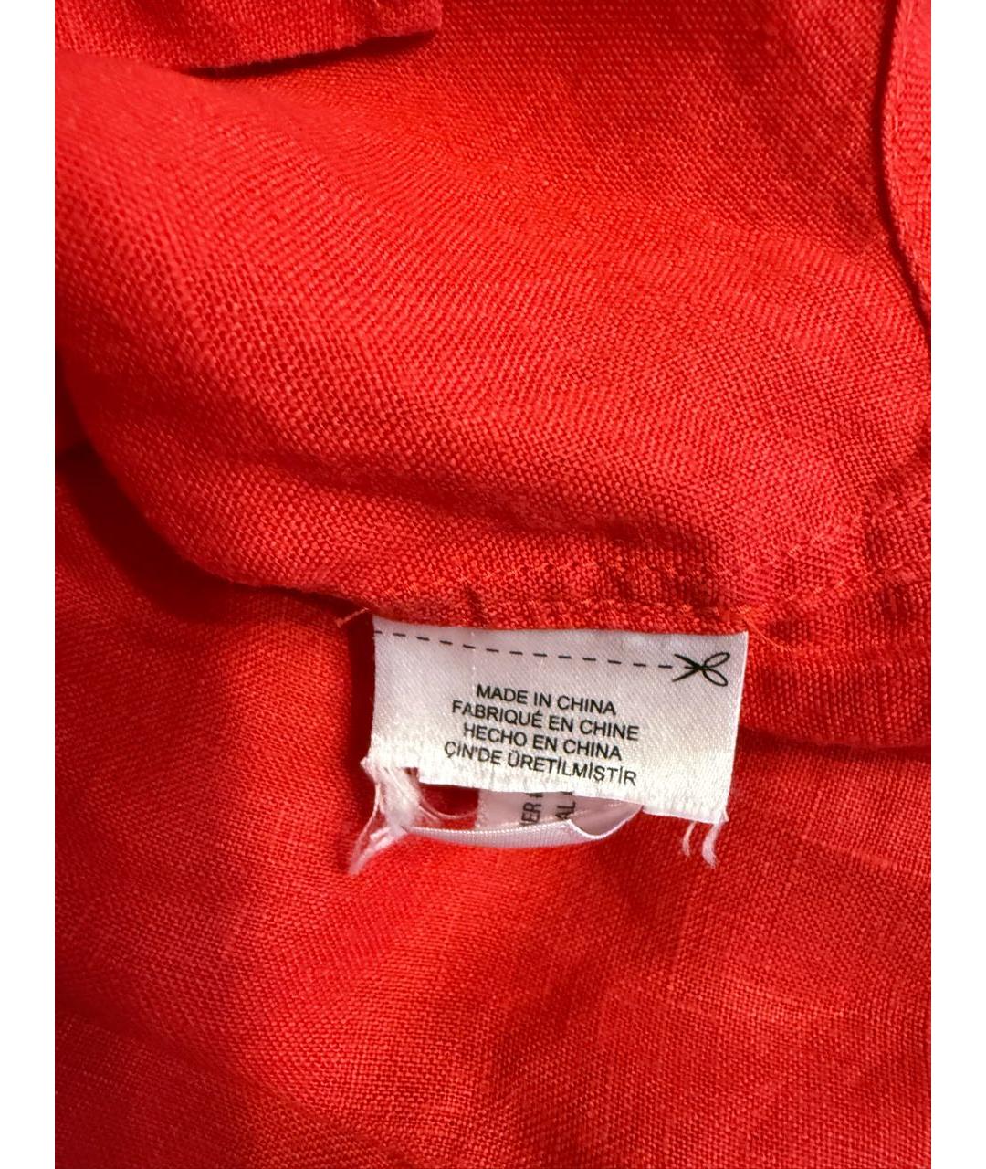 RALPH LAUREN Красная льняная рубашка, фото 4