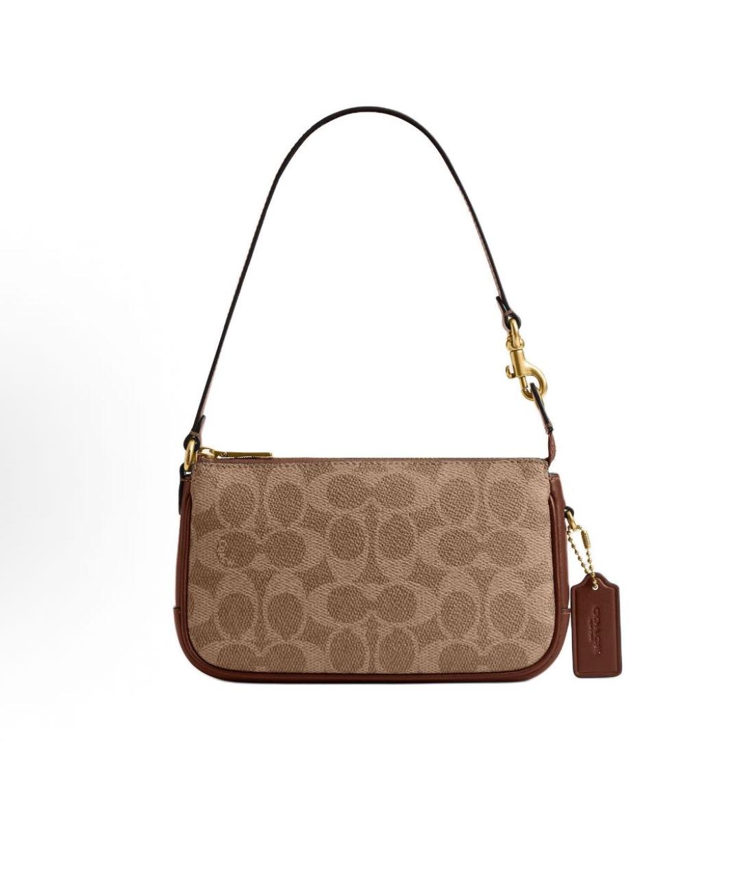 COACH Коричневая сумка с короткими ручками, фото 9