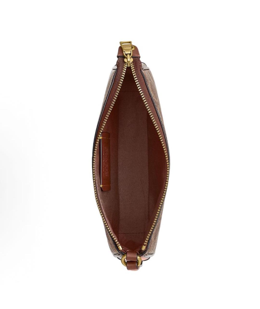 COACH Коричневая сумка с короткими ручками, фото 4