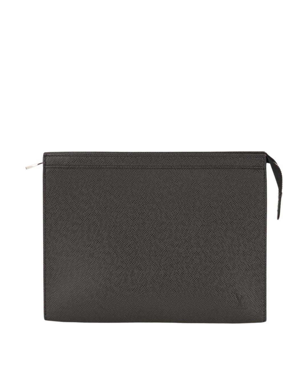 LOUIS VUITTON Черная кожаная папка для документов, фото 1