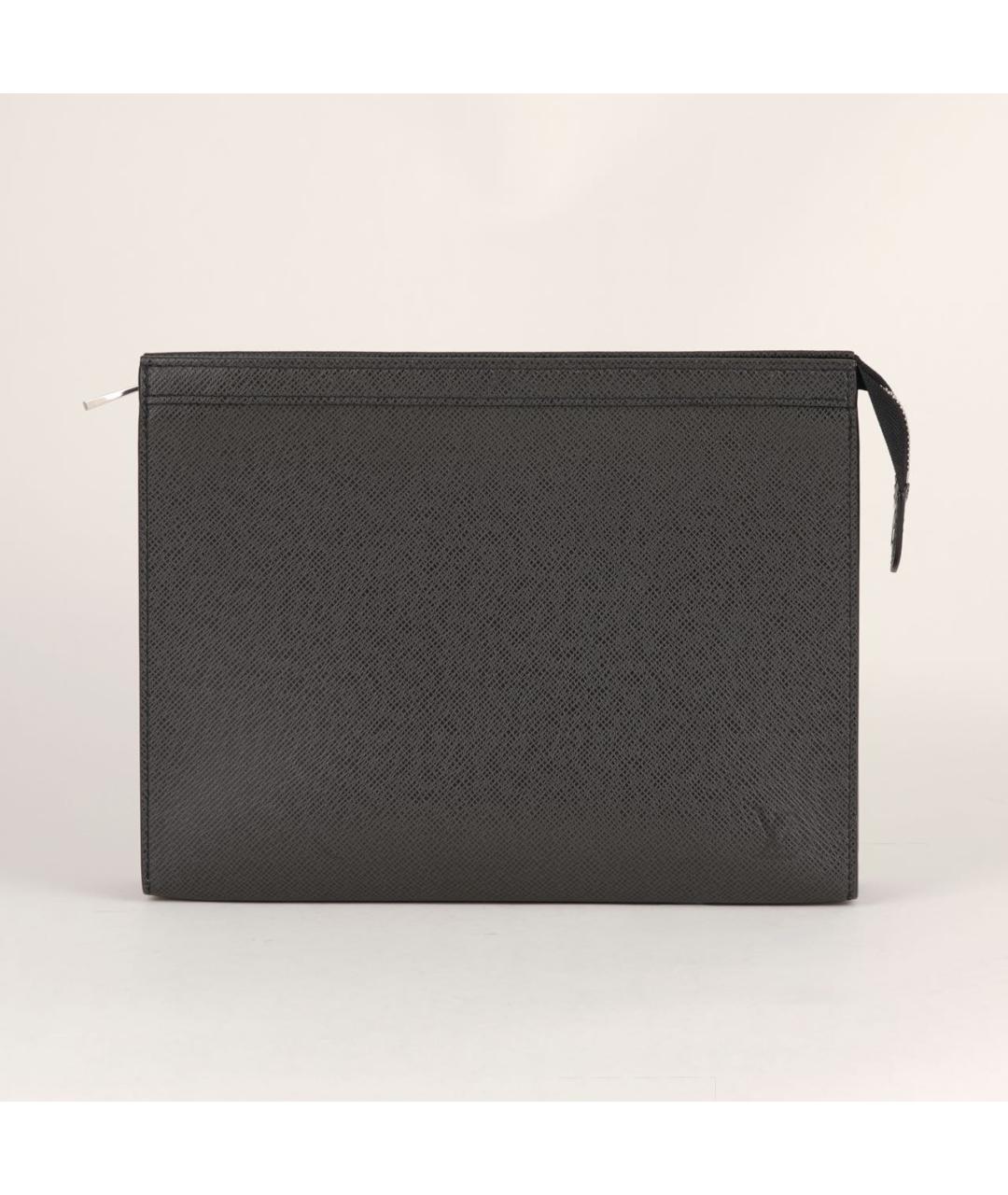 LOUIS VUITTON Черная кожаная папка для документов, фото 8