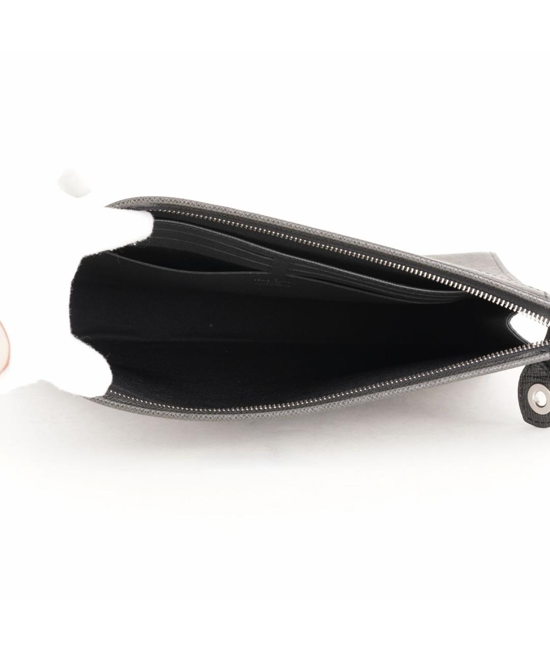 LOUIS VUITTON Черная кожаная папка для документов, фото 6