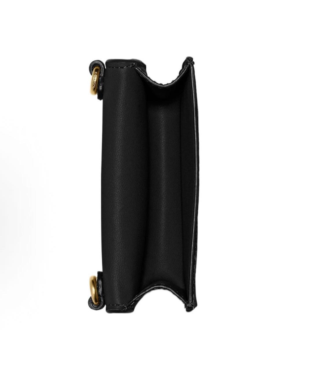 COACH Черная кожаная сумка через плечо, фото 3