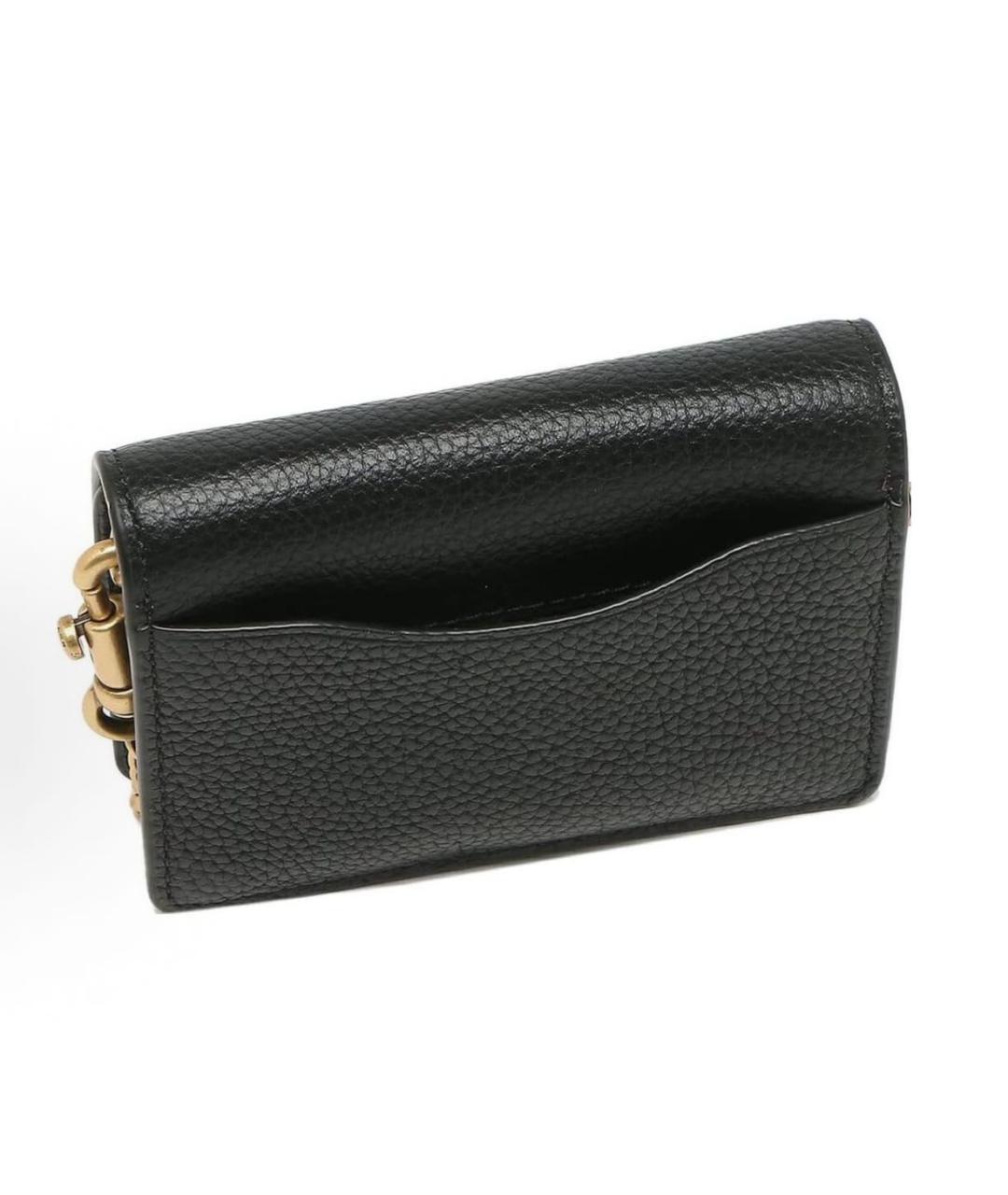 COACH Черная кожаная сумка через плечо, фото 4