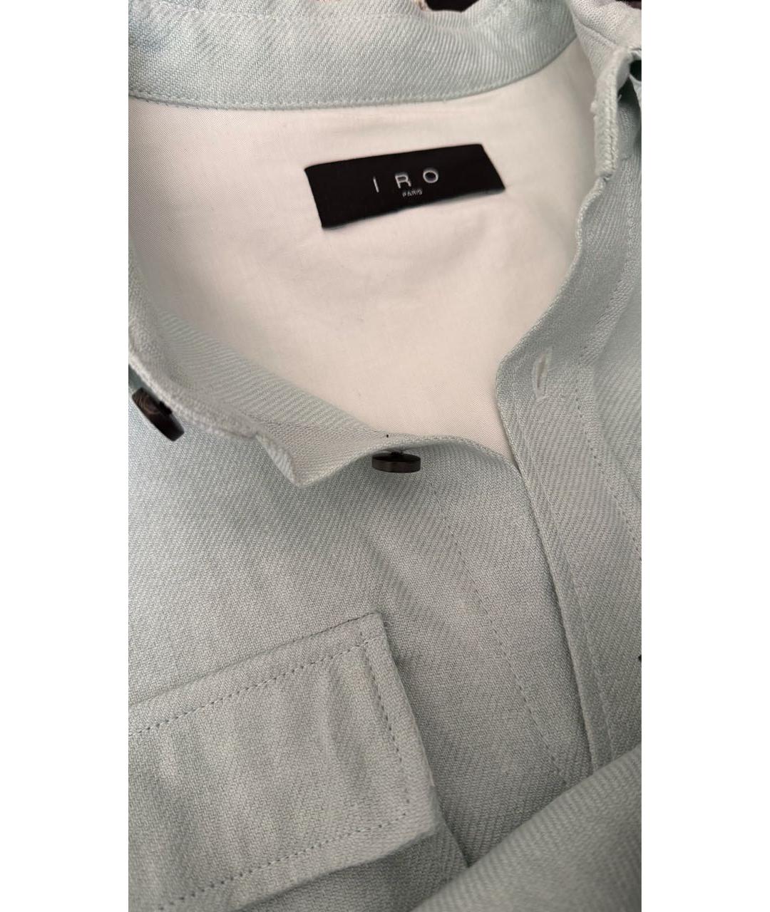 IRO Голубая льняная кэжуал рубашка, фото 4