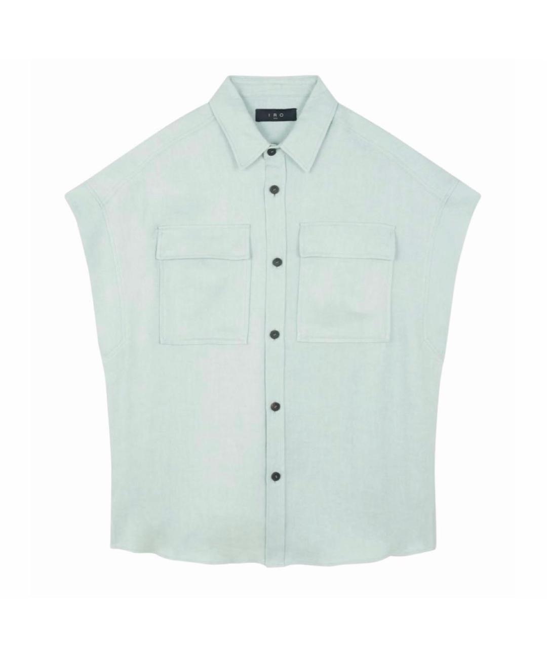 IRO Голубая льняная кэжуал рубашка, фото 6