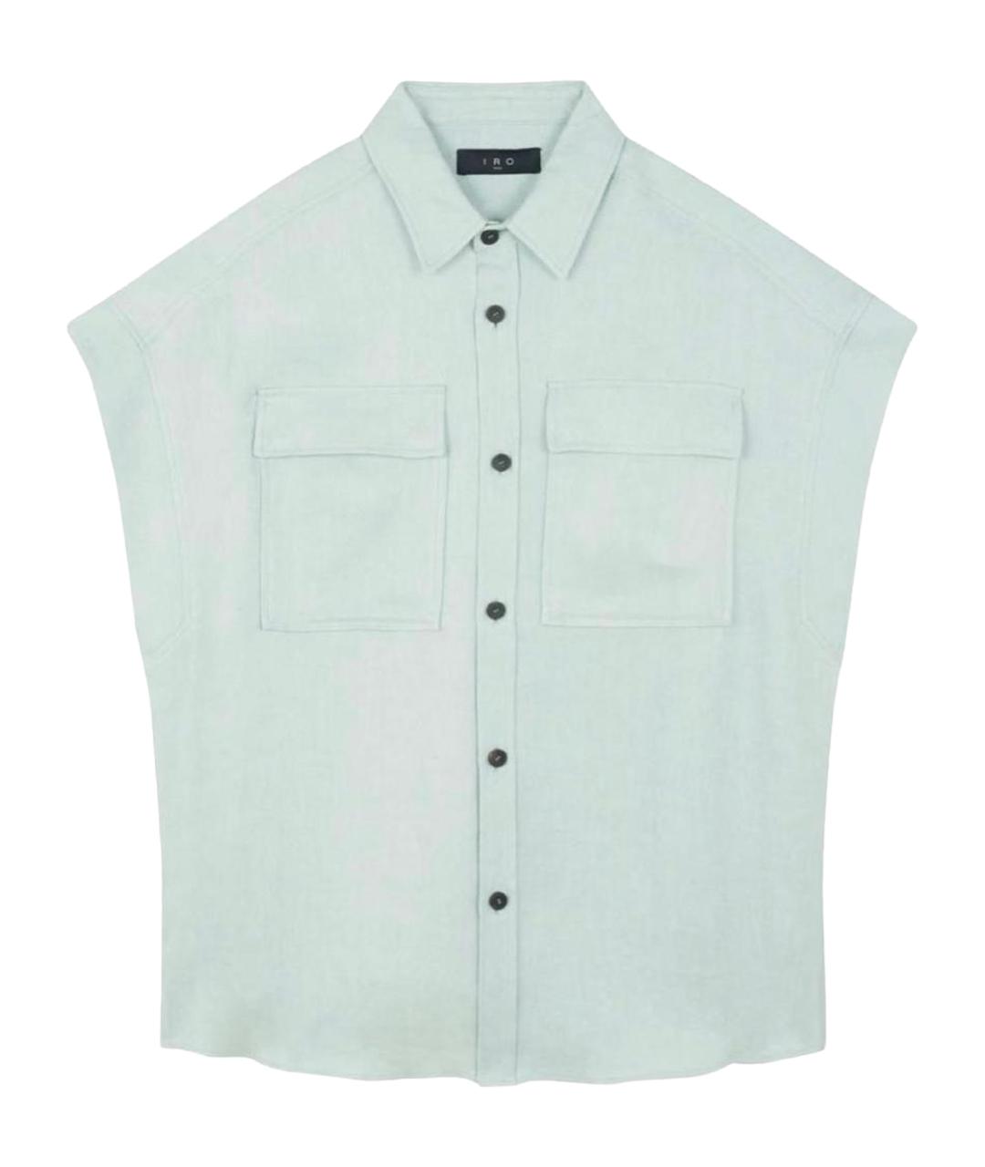 IRO Голубая льняная кэжуал рубашка, фото 1