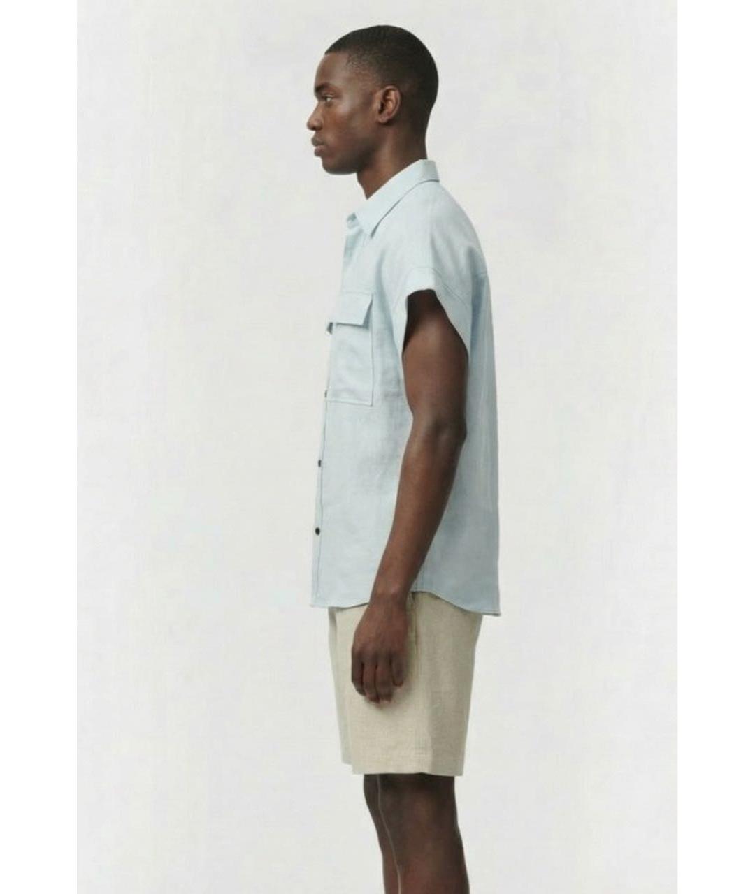 IRO Голубая льняная кэжуал рубашка, фото 5