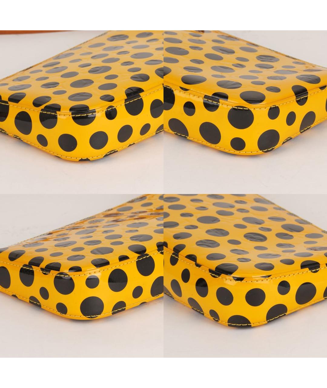 LOUIS VUITTON Желтая сумка через плечо из лакированной кожи, фото 8