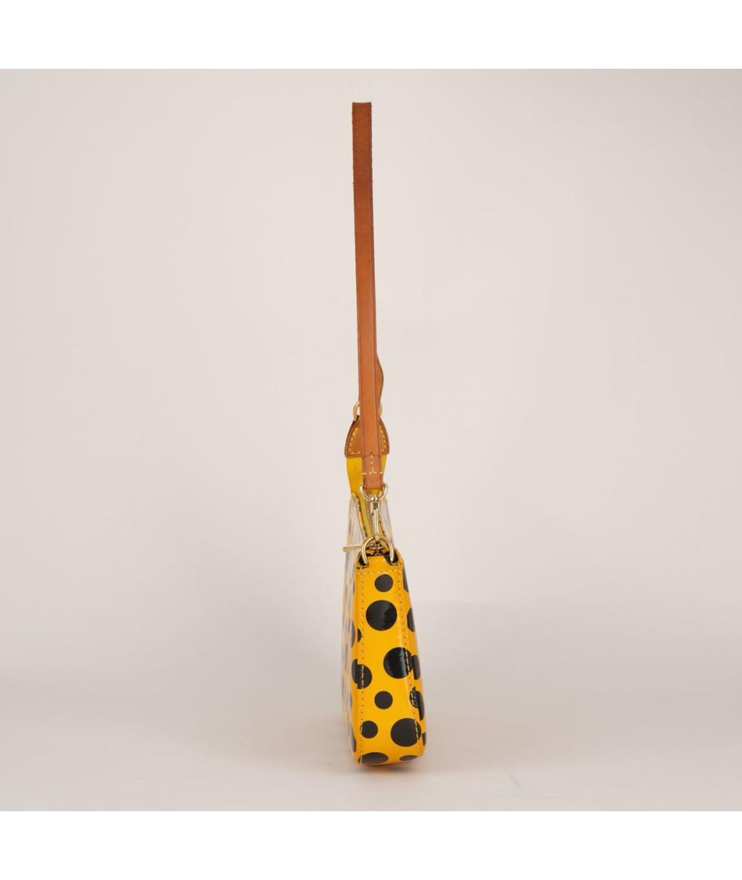 LOUIS VUITTON Желтая сумка через плечо из лакированной кожи, фото 5