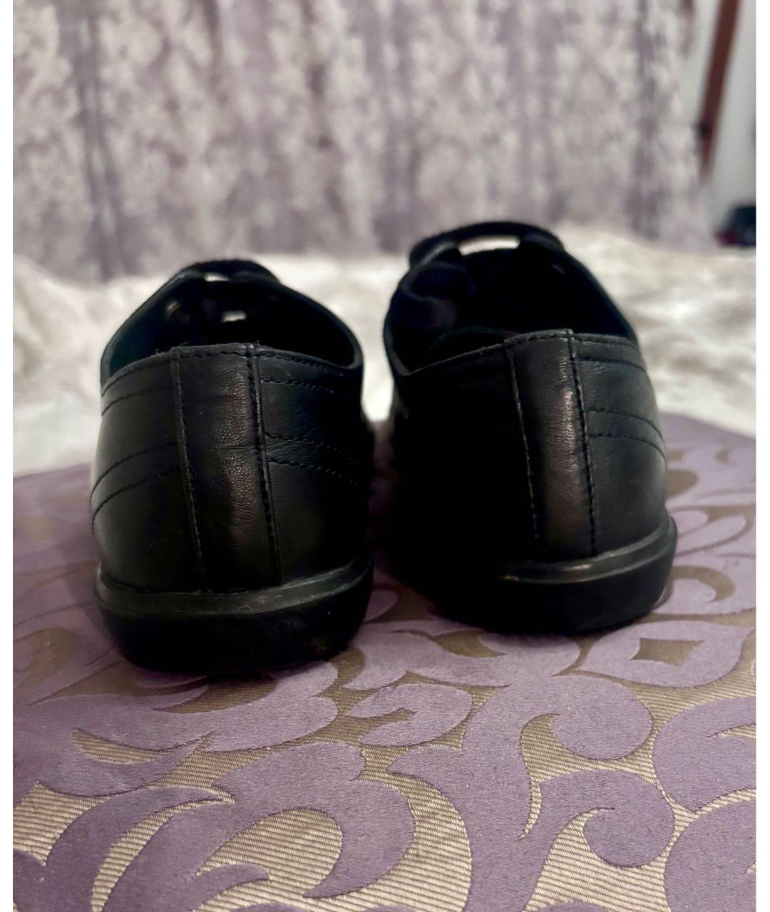 PRADA Черные кожаные кроссовки, фото 4