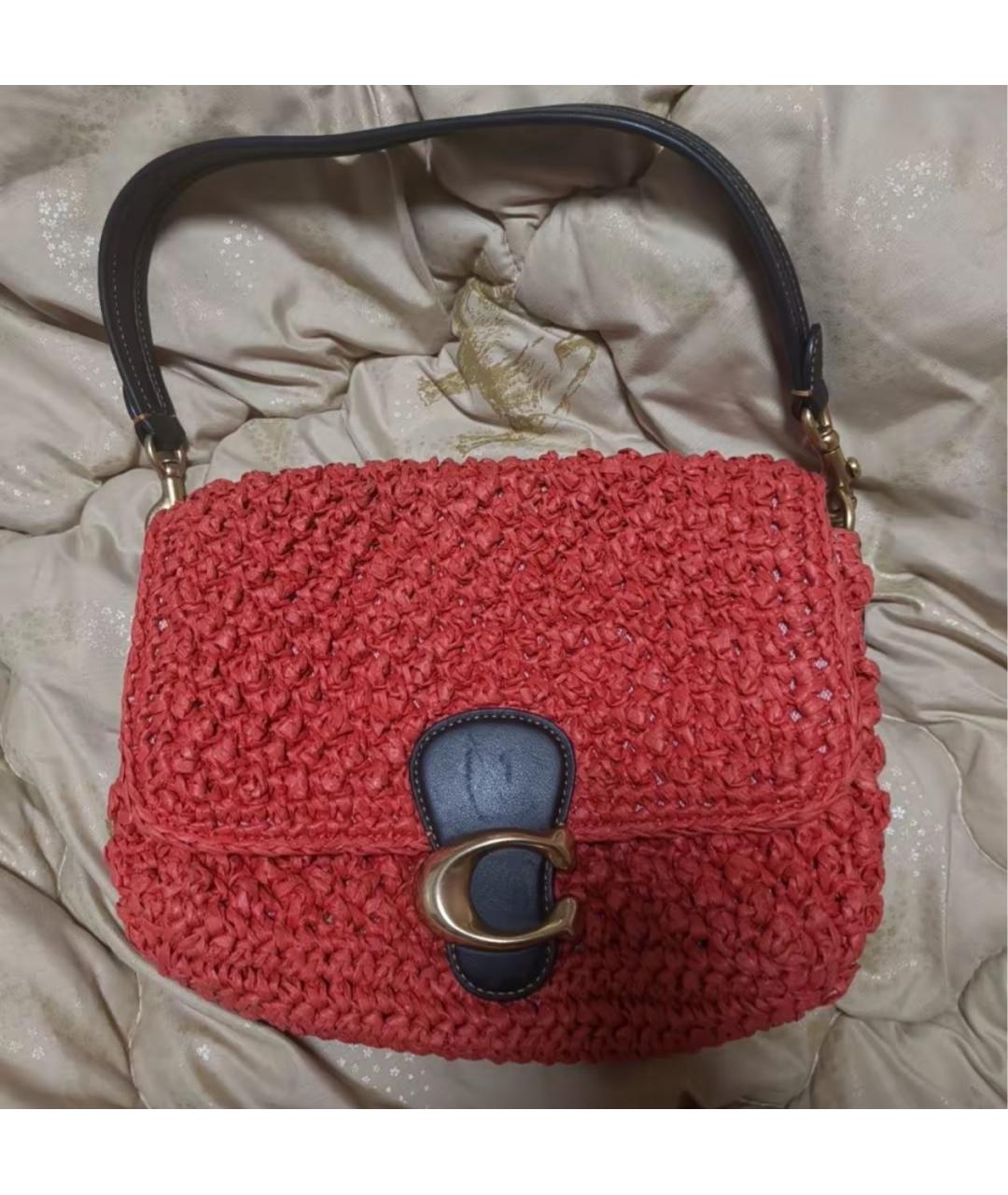 COACH Оранжевая пелетеная сумка через плечо, фото 6