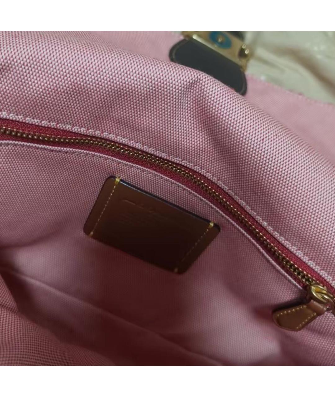 COACH Оранжевая пелетеная сумка через плечо, фото 8