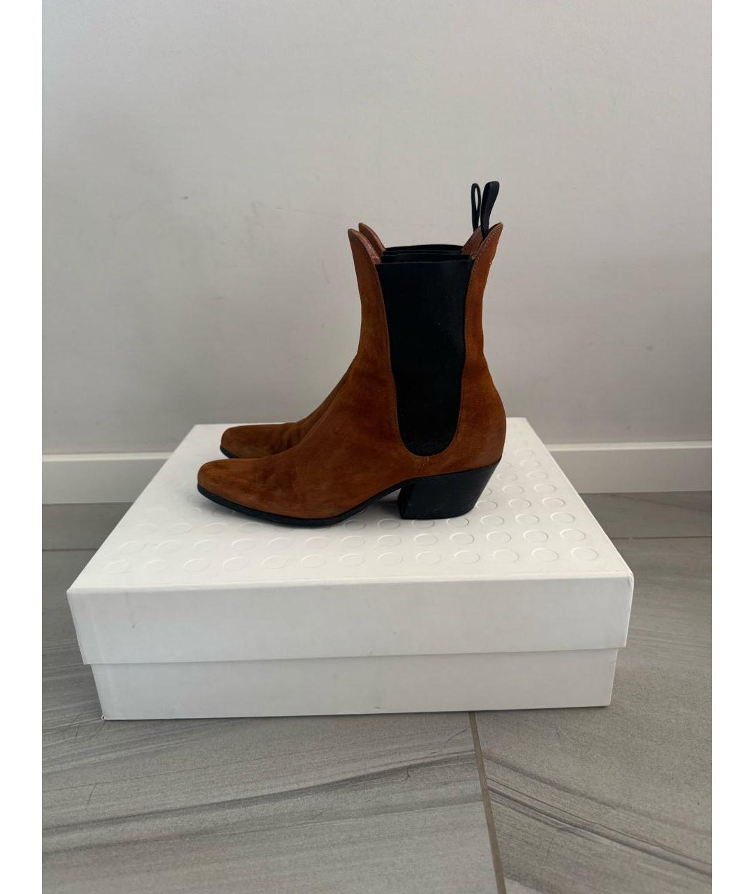 KHAITE Коричневые замшевые ботильоны, фото 5