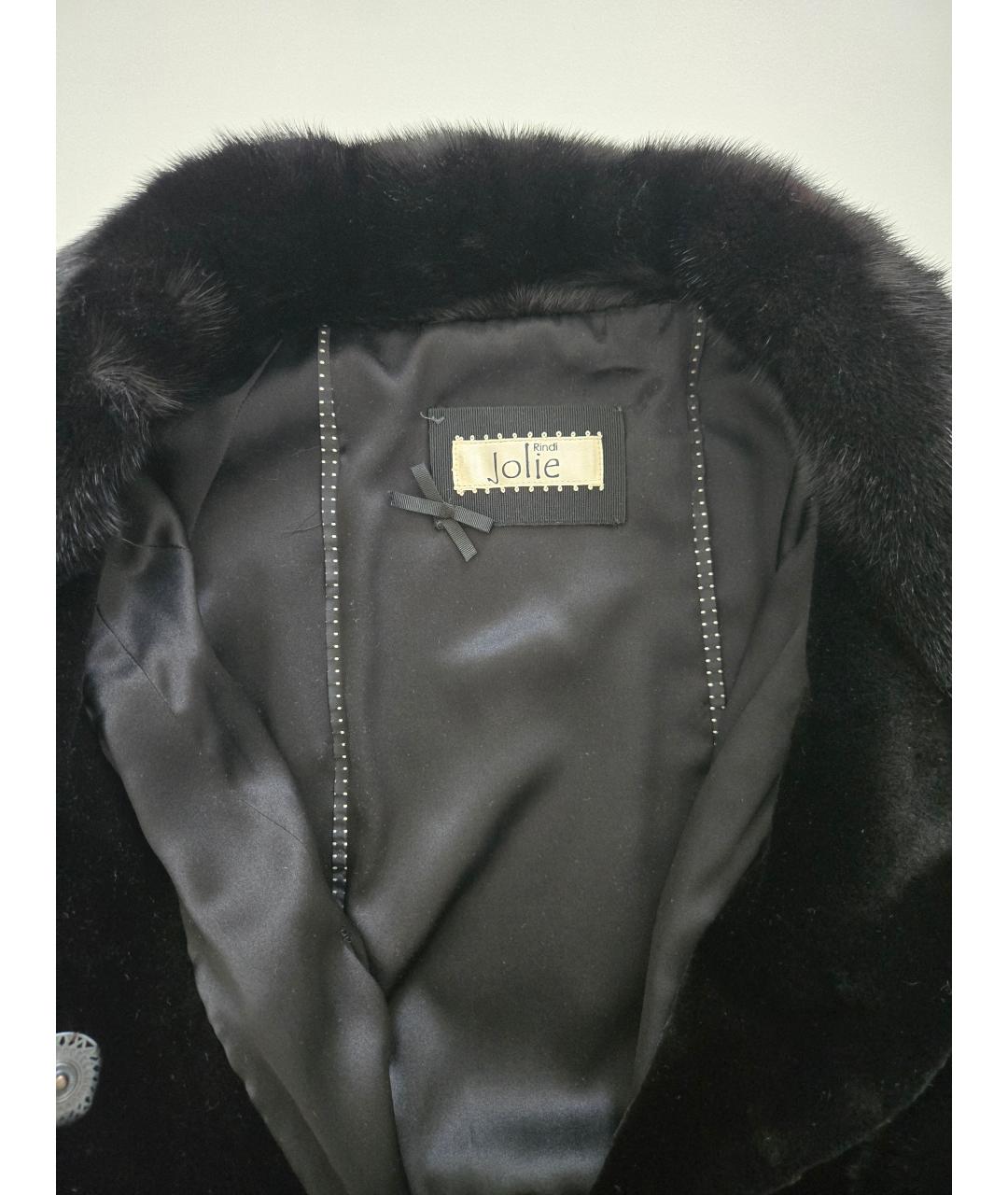 RINDI Черная меховая шуба, фото 4