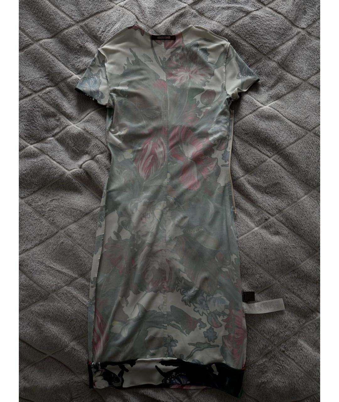 ROBERTO CAVALLI Мульти вискозное коктейльное платье, фото 7