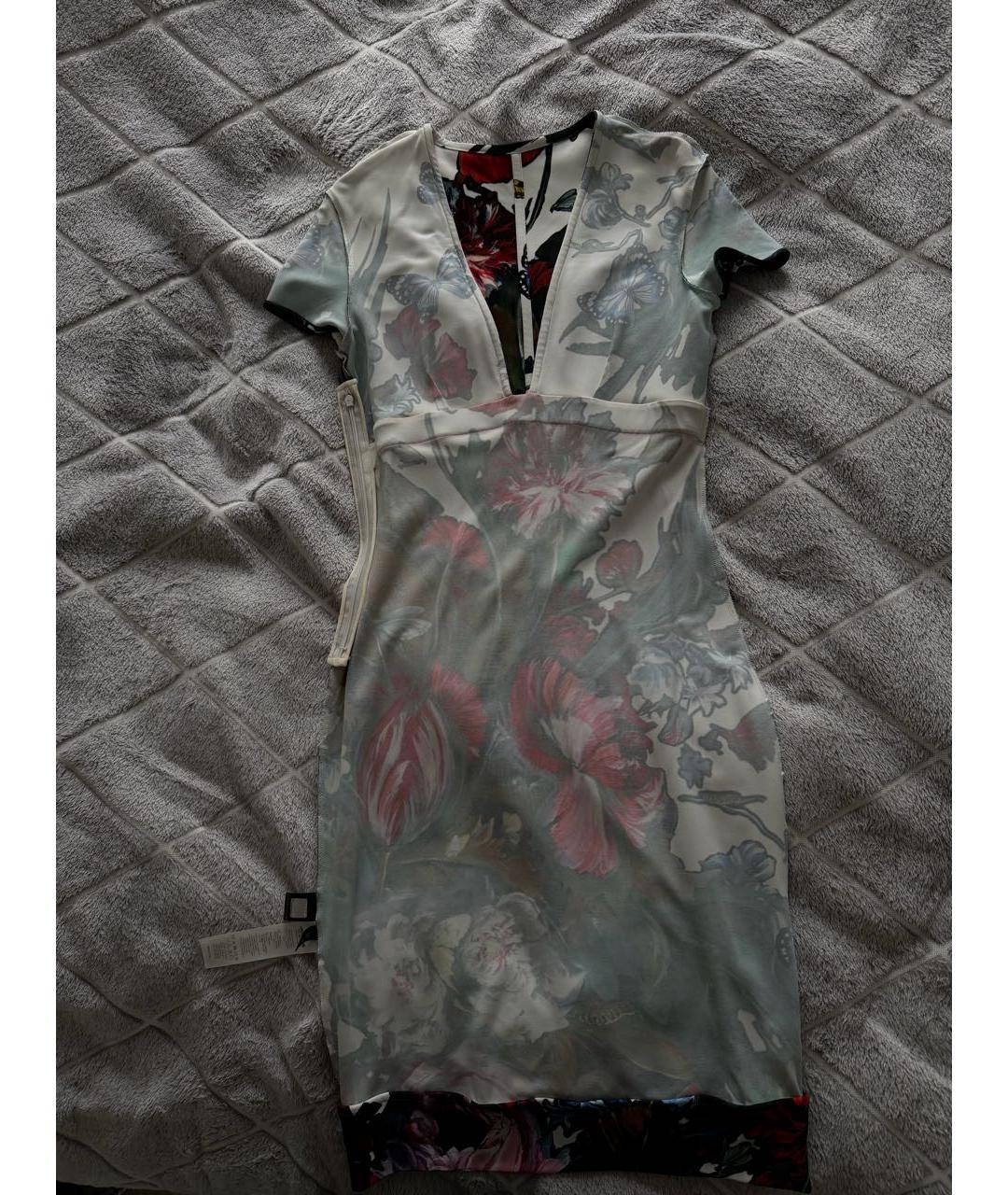 ROBERTO CAVALLI Мульти вискозное коктейльное платье, фото 4