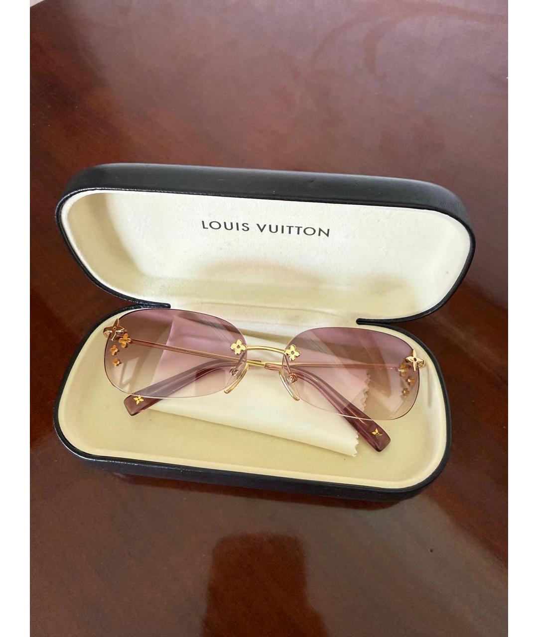 LOUIS VUITTON Фиолетовые металлические солнцезащитные очки, фото 6