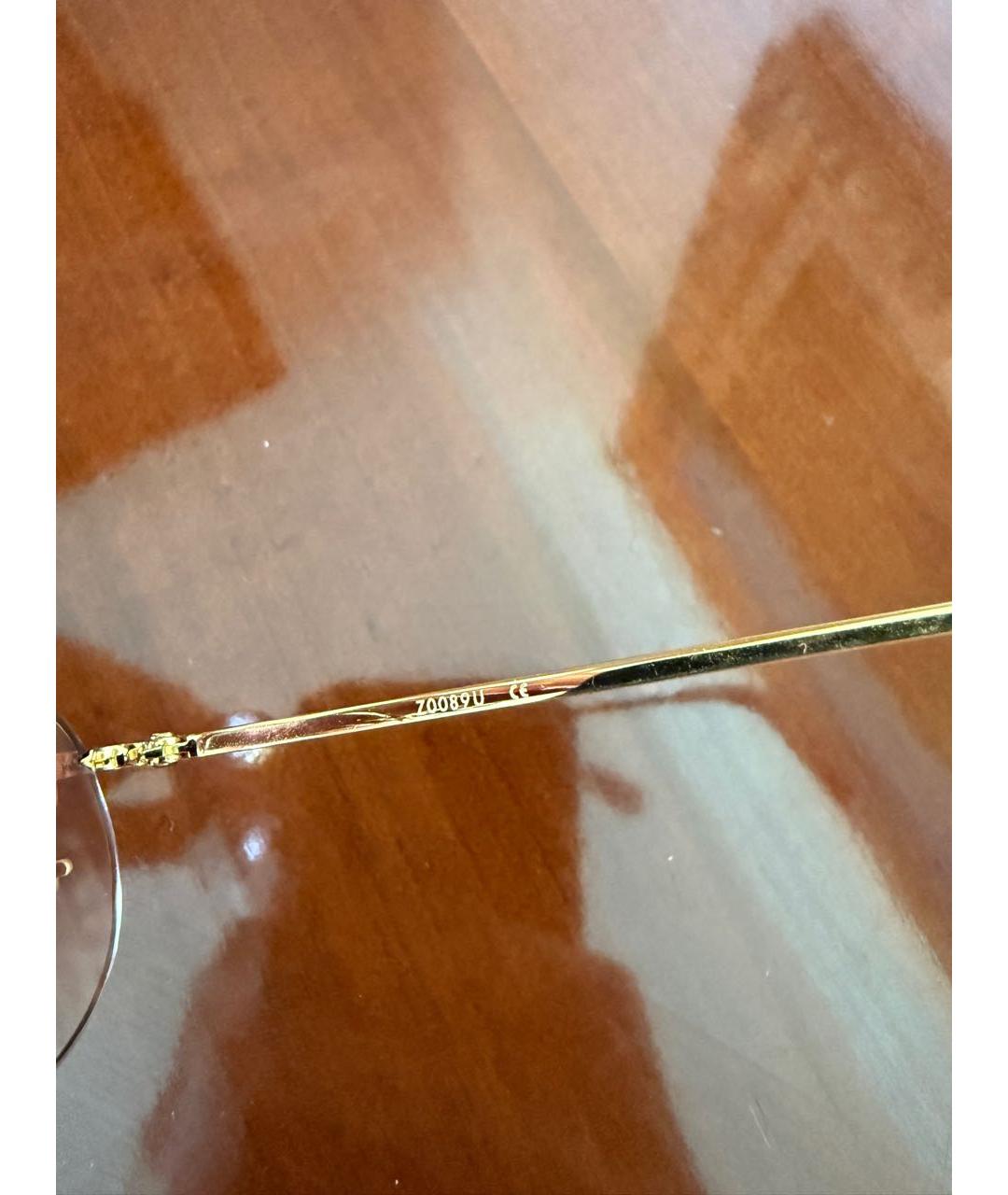 LOUIS VUITTON Фиолетовые металлические солнцезащитные очки, фото 4