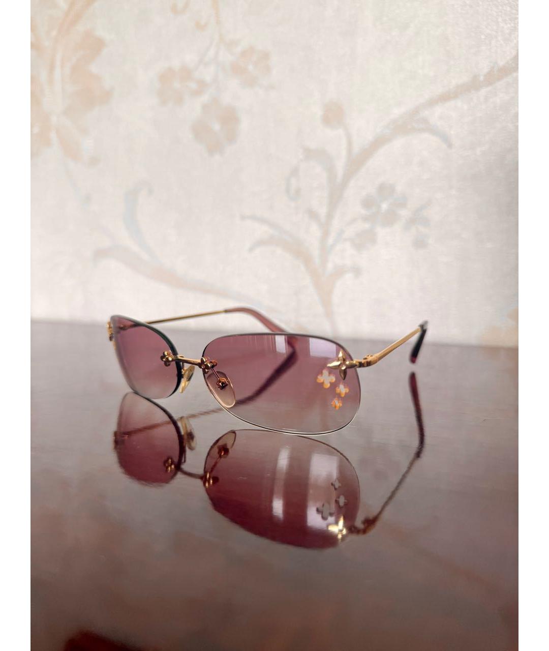 LOUIS VUITTON Фиолетовые металлические солнцезащитные очки, фото 2