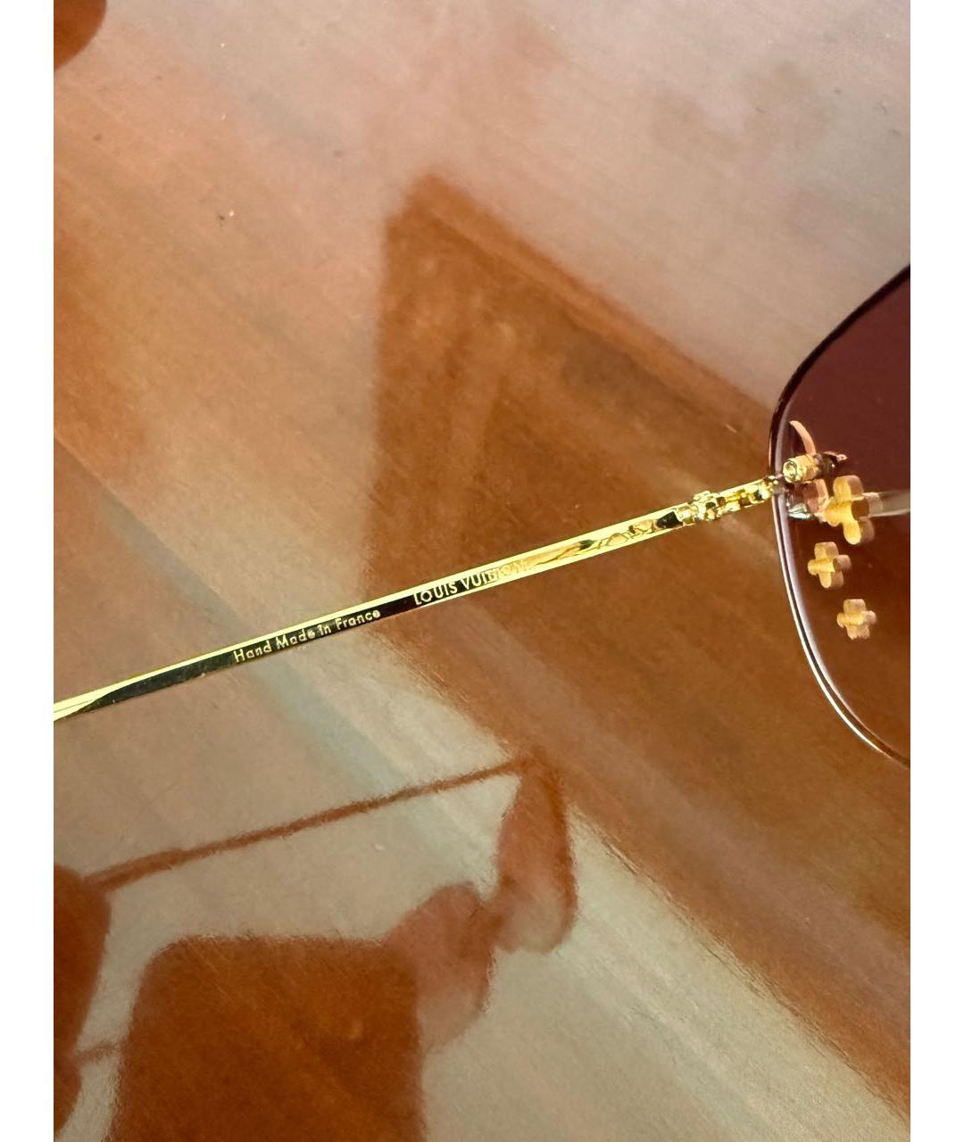 LOUIS VUITTON Фиолетовые металлические солнцезащитные очки, фото 5