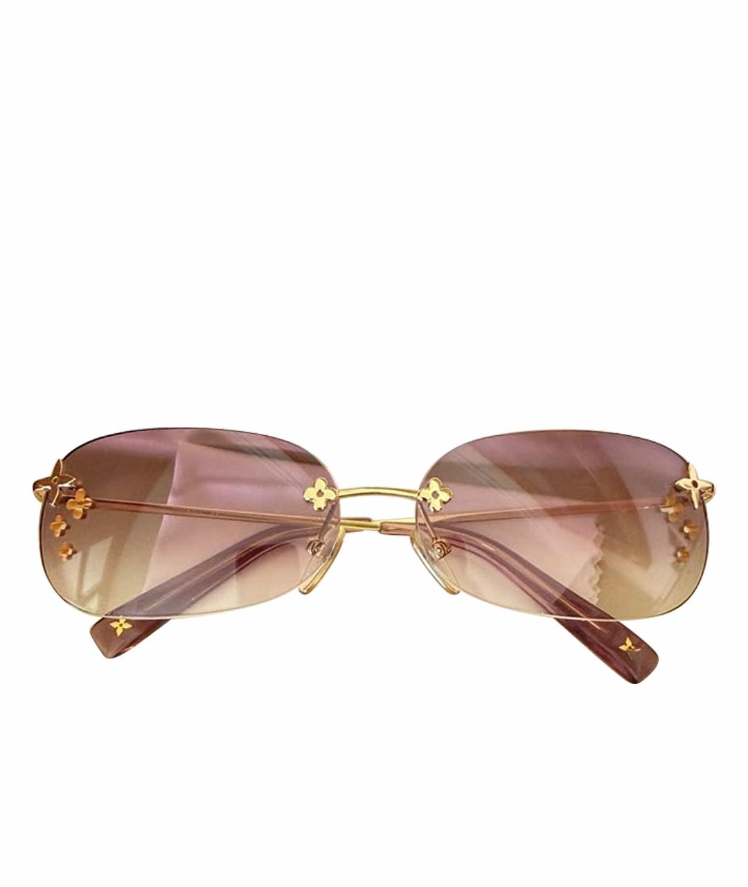 LOUIS VUITTON Фиолетовые металлические солнцезащитные очки, фото 1