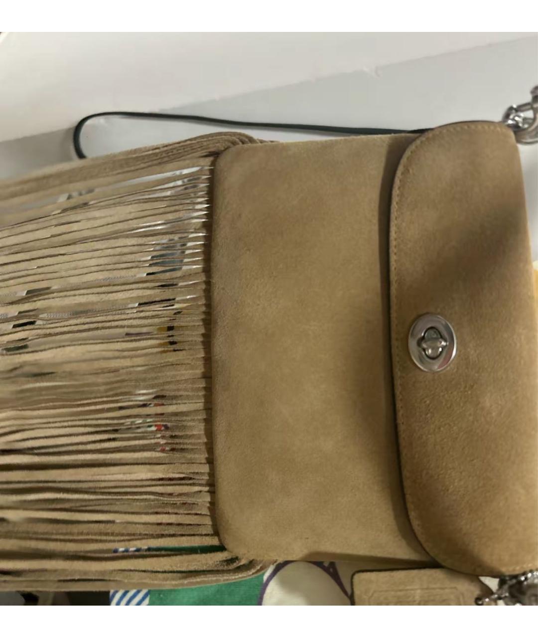COACH Бежевая сумка через плечо, фото 6